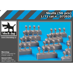 Black Dog D72020 1/72 Human Sculls 56 pcs