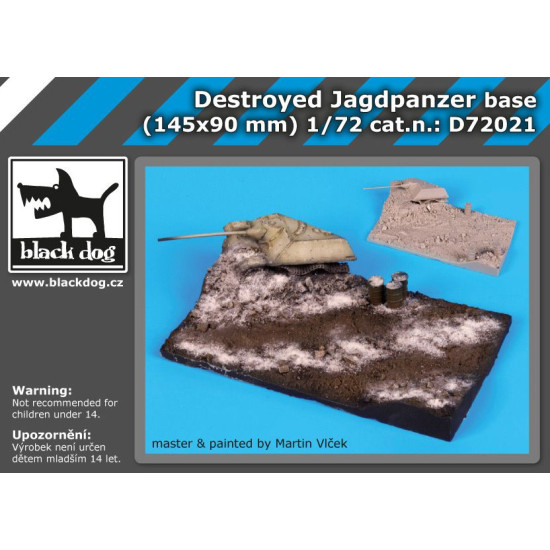 Black Dog D72021 1/72 Destroyed Jagdpanzer base