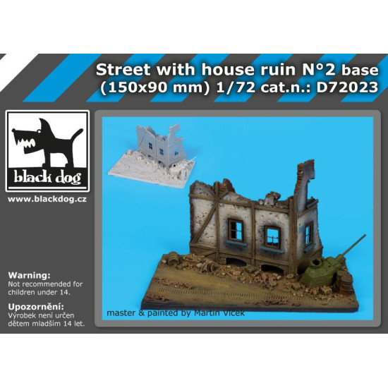 Black Dog D72023 1/72 Street with house ruin N