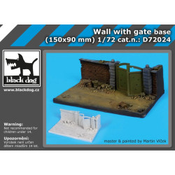 Black Dog D72024 1/72 Wall with gate base