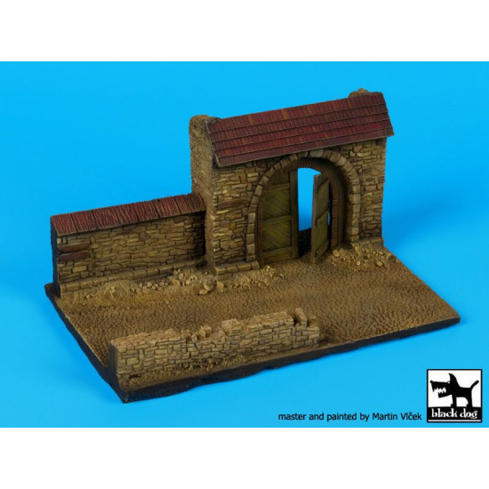 Black Dog D72027 1/72 Wall with gate N
