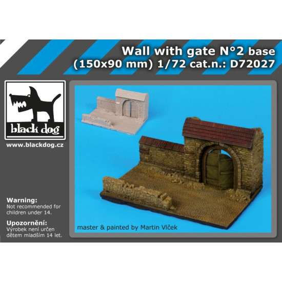 Black Dog D72027 1/72 Wall with gate N