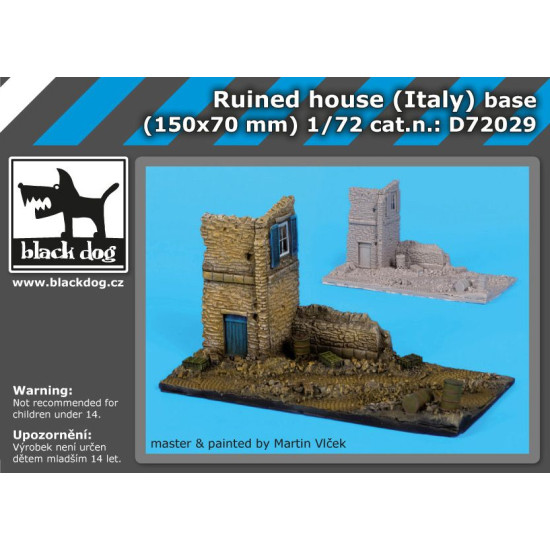 Black Dog D72029 1/72 Ruined house italy base