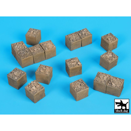 Black Dog D72032 1/72 Sandbag armored wall (HESCO) 1