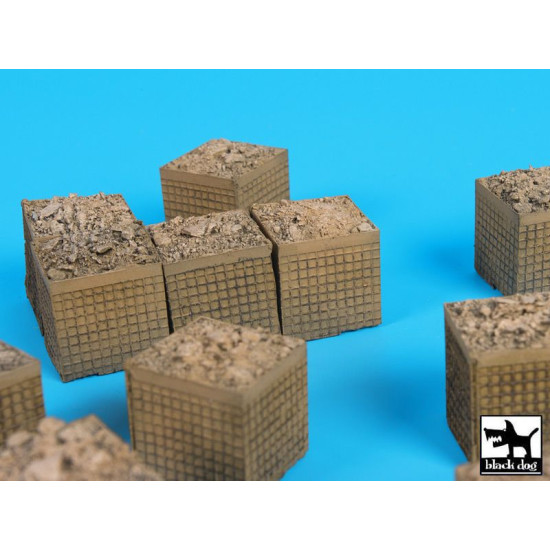 Black Dog D72032 1/72 Sandbag armored wall (HESCO) 1