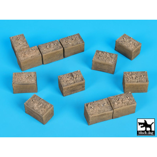 Black Dog D72033 1/72 Sandbag armored wall (HESCO) 2
