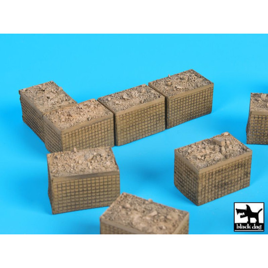 Black Dog D72033 1/72 Sandbag armored wall (HESCO) 2