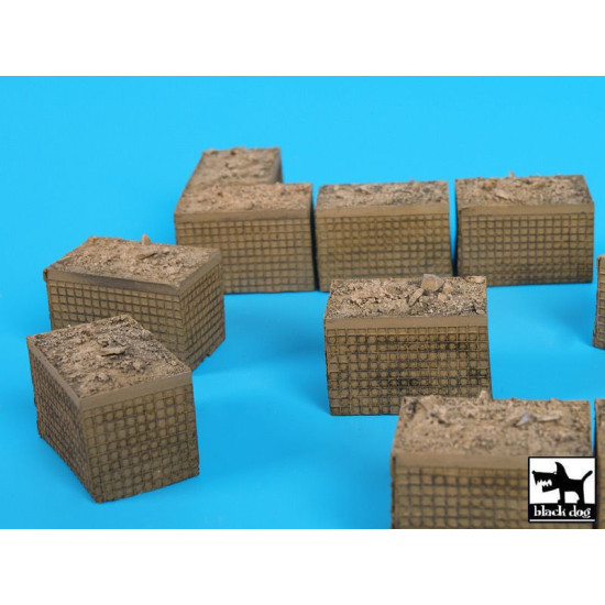Black Dog D72033 1/72 Sandbag armored wall (HESCO) 2
