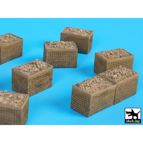 Black Dog D72033 1/72 Sandbag armored wall (HESCO) 2