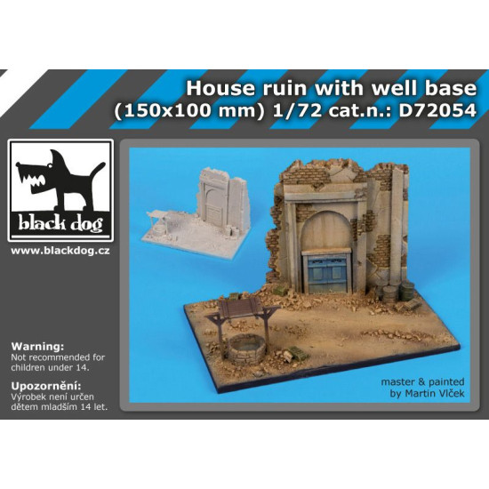 Black Dog D72054 1/72 House ruin with well base