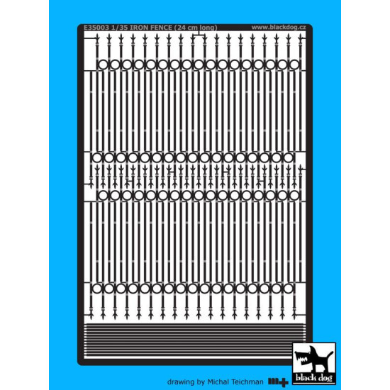 Black Dog E35003 1/35 Iron railing