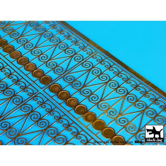 Black Dog E35004 1/35 Iron fence