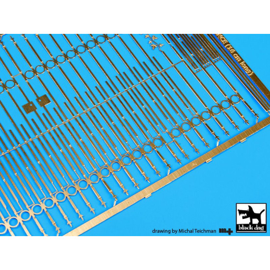 Black Dog E35005 1/35 Iron gate with fence (16 cm long)