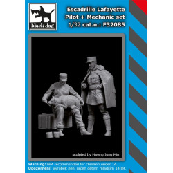 Black Dog F32085 1/32 Escadrile Lafayette pilot + mechanic set