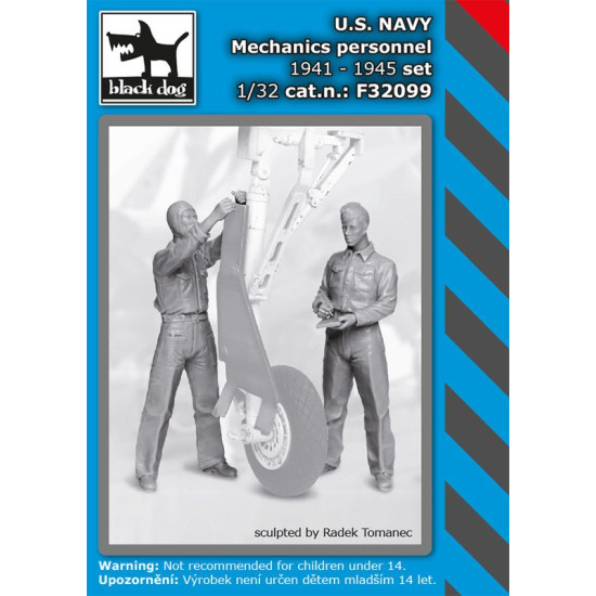 Black Dog F32099 1/32 US NAVY mechanics personnel 1941-45 set