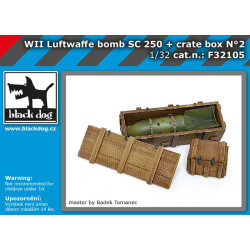 Black Dog F32105 1/32 WW II Luftwaffe bomb SC 250 + crate box #2