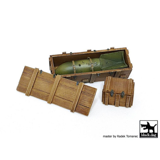 Black Dog F32105 1/32 WW II Luftwaffe bomb SC 250 + crate box #2