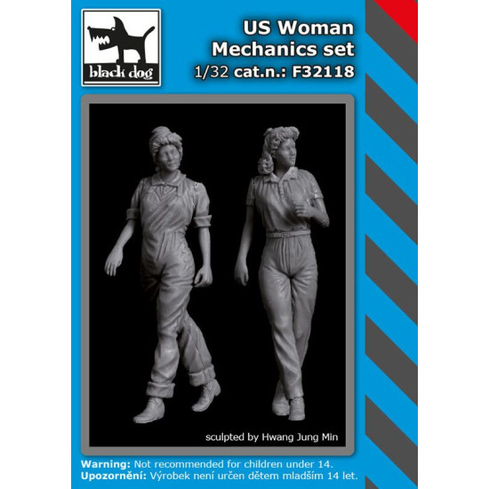 Black Dog F32118 1/32 US woman mechanics set Black Dog F32118 1/32 US woman mechanics set