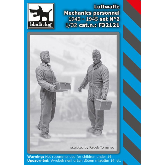 Black Dog F32121 1/32 Luftwaffe mechanics personnel set #2