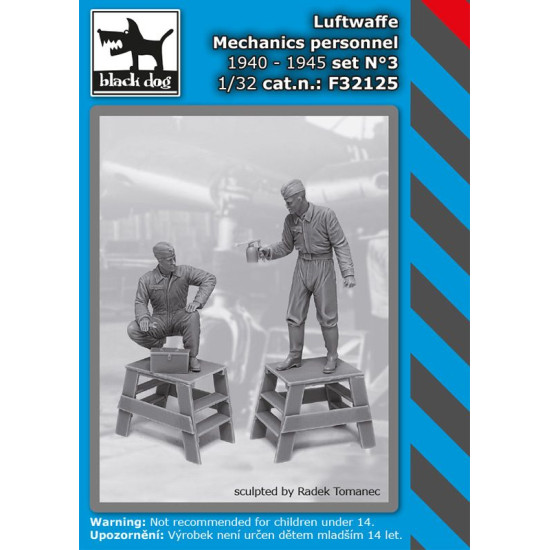 Black Dog F32125 1/32 Luftwaffe mechanics personnel 1940-45 set #3