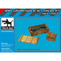 Black Dog F32127 1/32 WW II Luftwaffe bomb Sc 50+crate box #2