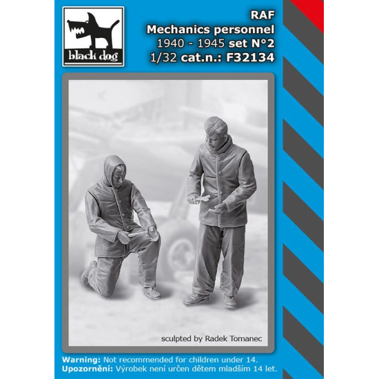 Black Dog F32134 1/32 RAF mechanics personnel 1940-45 set #2