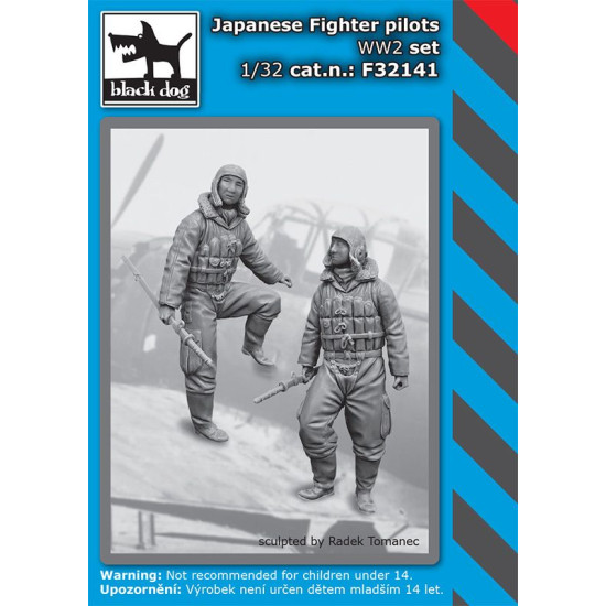 Black Dog F32141 1/32 Japanese fighter pilots WW II set