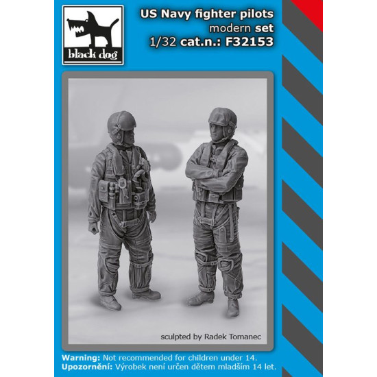 Black Dog F32153 1/32 US Navy fighter pilots modern set