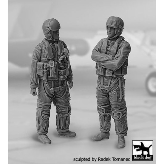 Black Dog F32153 1/32 US Navy fighter pilots modern set