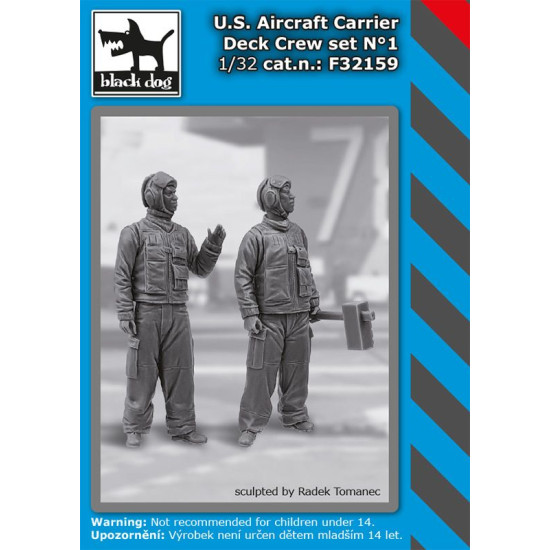 Black Dog F32159 1/32 US aircraft carrier deck crew set #1