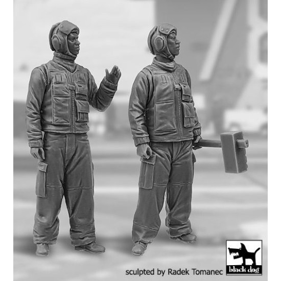 Black Dog F32159 1/32 US aircraft carrier deck crew set #1