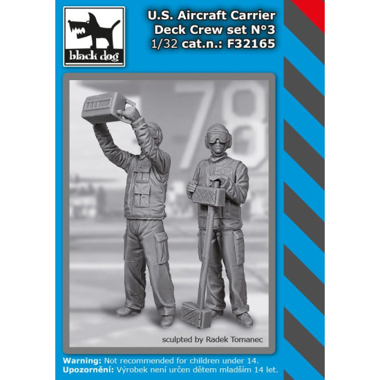 Black Dog F32165 1/32 US aircraft carrier deck crew set #3