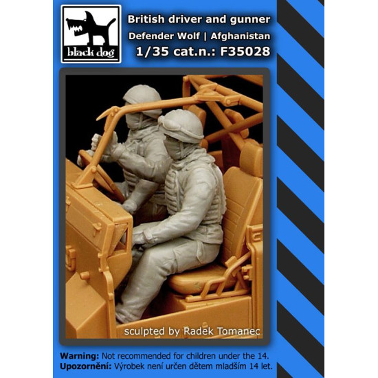 Black Dog F35028 1/35 British driver and gunner Defender Wolf Afghanistan