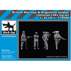 Black Dog F35088 1/35 British Marinesplus Argentine soldier big set