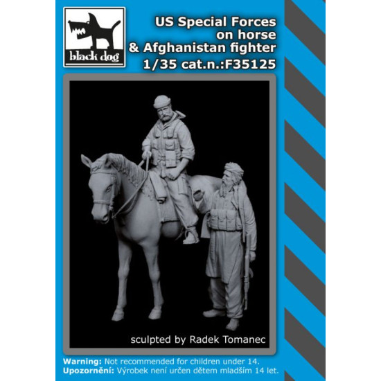 Black Dog F35125 1/35 US Special forces on horse+Afghanistan fighter