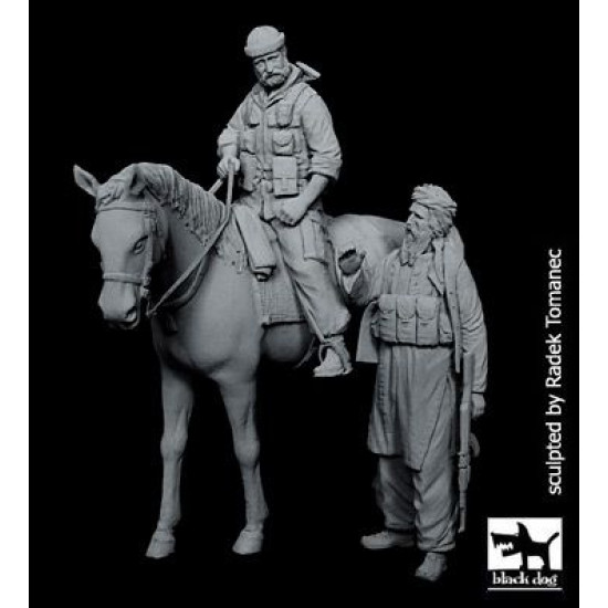 Black Dog F35125 1/35 US Special forces on horse+Afghanistan fighter