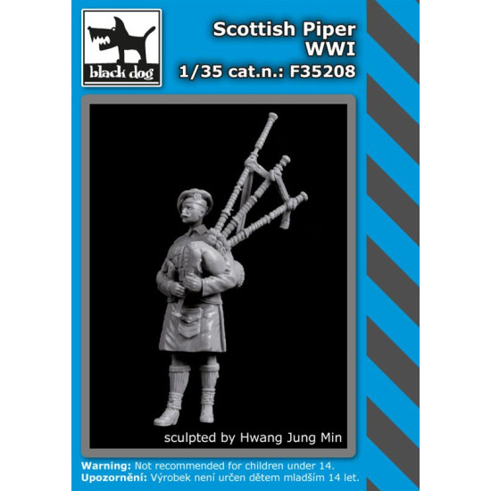 Black Dog F35208 1/35 Scottish piper WW I