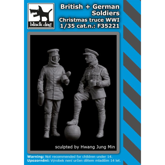 Black Dog F35221 1/35 British+German soldiers Christmas truce WW I
