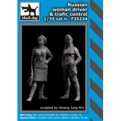 Black Dog F35234 1/35 Russian woman driver+trafic control