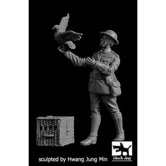 Black Dog F35248 1/35 British soldier with pigeon #2