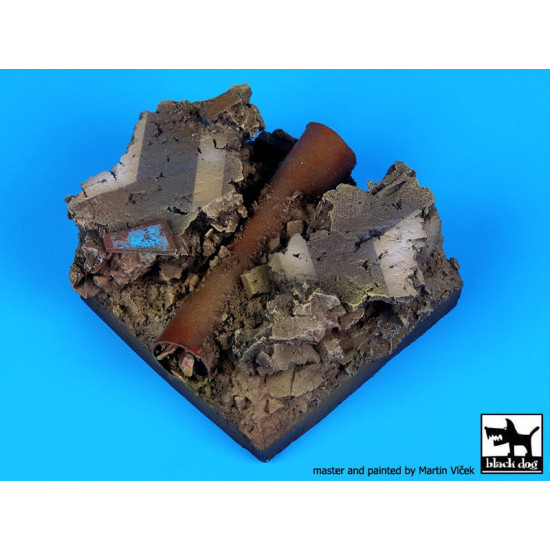 Black Dog FD001 Cracked road with pipe base fantasy base