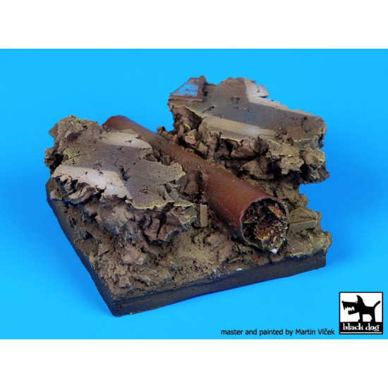 Black Dog FD001 Cracked road with pipe base fantasy base