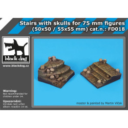 Black Dog FD018 Stairs with skulls for 75 mm figures