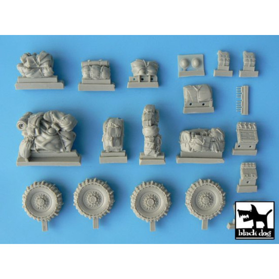 Black Dog T35006 1/35 Staghound Big accessories set for Bronco kit, 23 resin parts