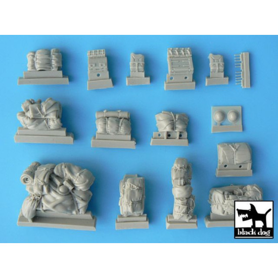 Black Dog T35007 1/35 Staghound accessories set for Bronco kit, 19 resin parts