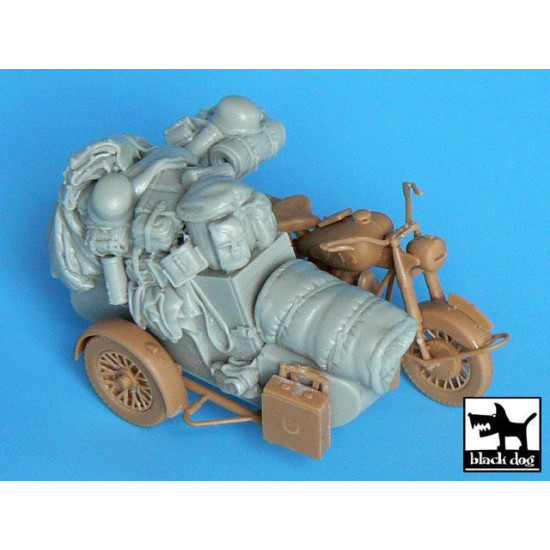 Black Dog T35011 1/35 German sidecar accessories set for Master box