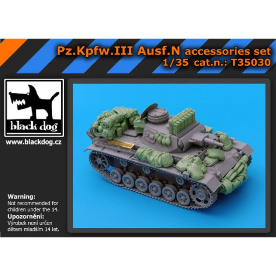 Black Dog T35030 1/35 Pz.Kpfw.III Ausf.N accessories set for Dragon