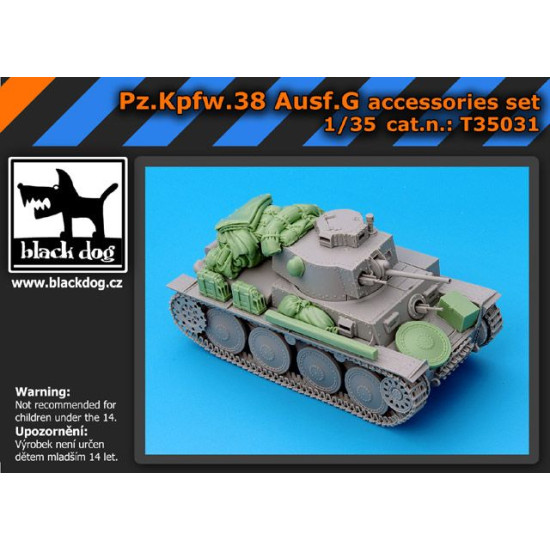 Black Dog T35031 1/35 Pz.Kpfw.38 Ausf.G accessories set for Dragon