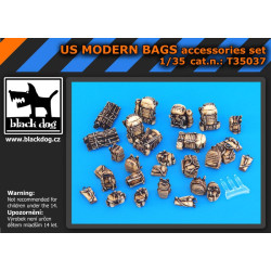 Black Dog T35037 1/35 US modern bags accessories set