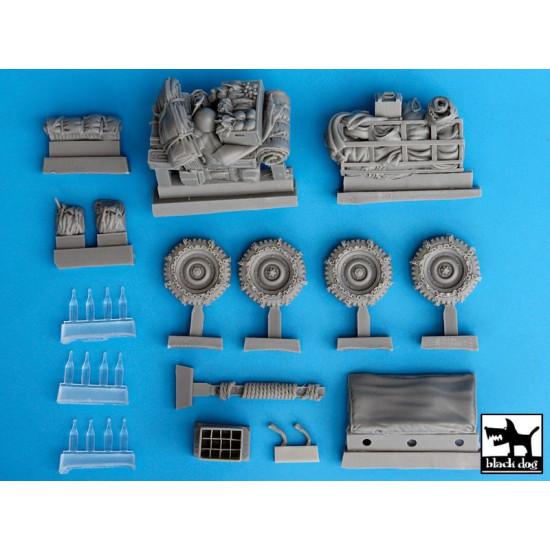 Black Dog T35044 1/35 US Jeep big accessories set for Tamiya